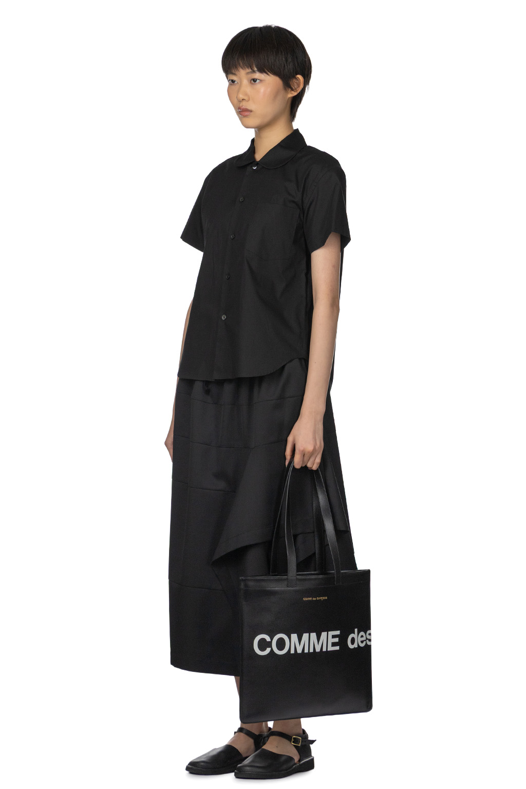 Comme Des Garcons TAO - Cotton Broad SS Blouse - Black